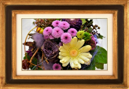 FLORAL IMAGE - flowers, framed, image, art