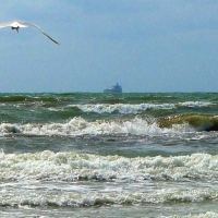 Sea Waves in Liepaja, Latvia