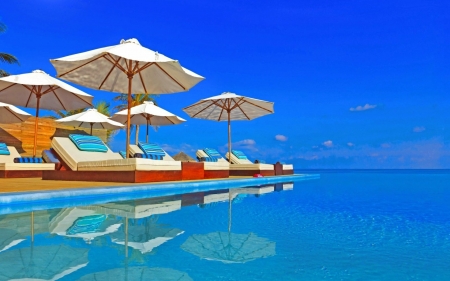 Summer Holiday - Resort, Umbrellas, Vacation, Parasols, Paradise