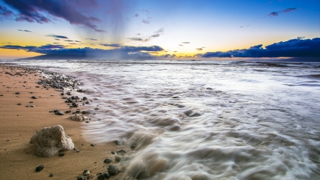 Maui - beach, hawaii, ocean, sunset