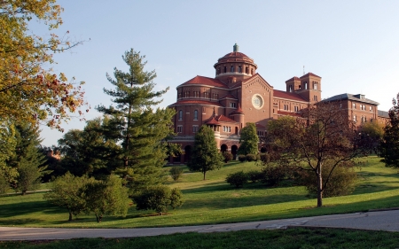 Monastery of Immaculate Conception - monastery, landscape, church, america