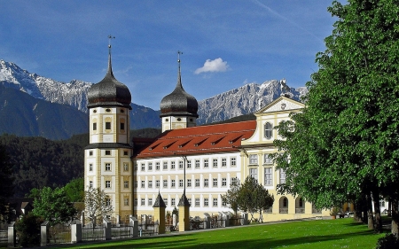 Monastery in Stams, Tirol, Austria - Tirol, Austria, Alps, monastery