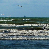 Waves at Liepaja Beach, Latvia