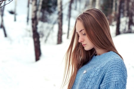 Unknown Model - babe, woman, beautiful, model, snow