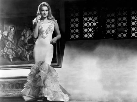 Ann Margret - Ann Margret, beautiful, dress, Ann, Margret, 2018, actress, model, sexy, wallpaper, black white