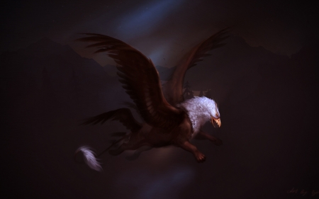 Griphon - marianna, creature, wings, griffin, fantasy, griphon