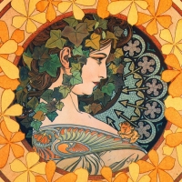 The girl with ivy