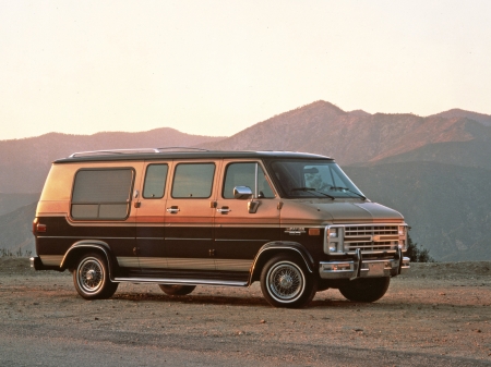 chevrolet chevyvan - chevyvan, nature, mountain, chevrolot