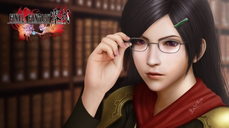 Girl - final fantasy, game, girl, glasses