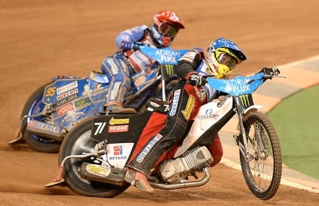 Motorcycle speedway racing - racing, brake free, motorcycle, speedway