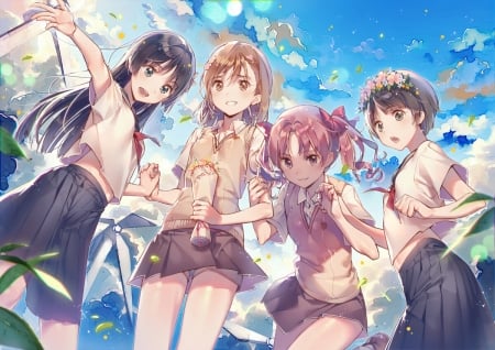 Best Friends - uiharu, kuruko, shirai, misaka, ruiko, to aru index, anim, to aru railgun, mikoto