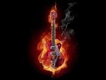 Guitar on fire