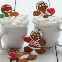 Gingerbread People In Hot Cocoa Tub