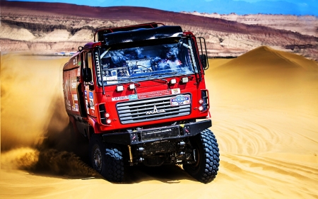 desert rally - truck, rally, sand, desert