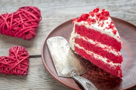 ♥ - abstract, cake, sweet, red