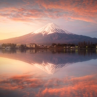 Lake Kawaguchi with Mt. Fuji