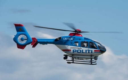 Police Helocopter - aircraft, sky, helicopter, vehicle