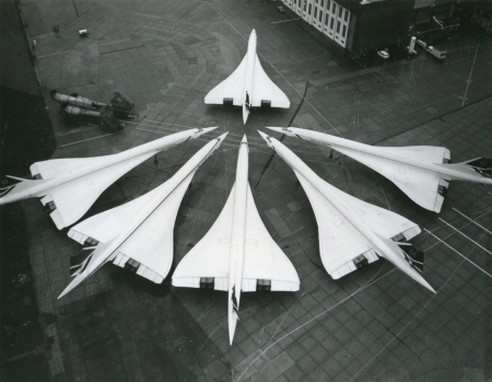 Concorde Gathering - flight, supersonic, concorde, commercial