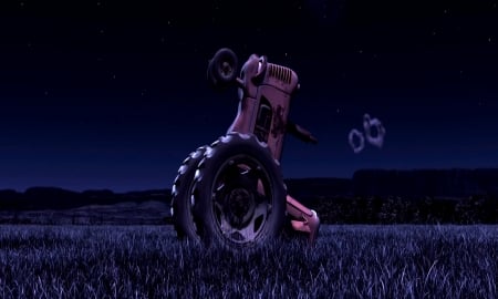 Cars Radiator Springs Tractor - sleeping, tractors, movie, cars, field