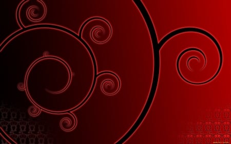 Dark Red Ornament - dark red, spirals, ornament, art