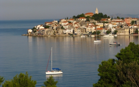 Island in Croatia - town, croatia, sea, island