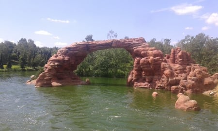 rainbow bridge - nature, architecture, paris, bridge, disneyland