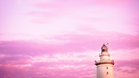 :-) - sky, lighthouse, vara, pink, summer, adrianna calvo