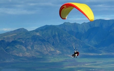 Paraglider in Mountains