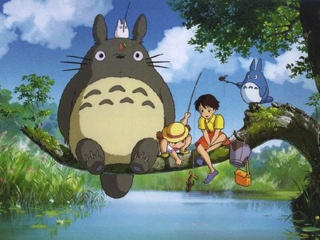 My neighbor Totoro - hayao miyazaki, movie, totoro, miyazaki hayao, my neighbour totoro, tree branch, spirit, miyazaki, anime, manga