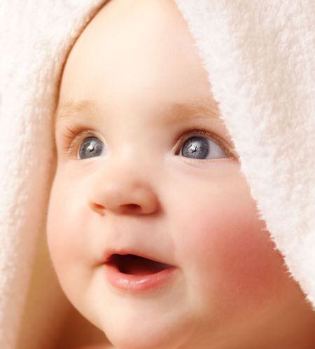 Baby Face - kids, beautiful, gray, eyes, little, children, baby