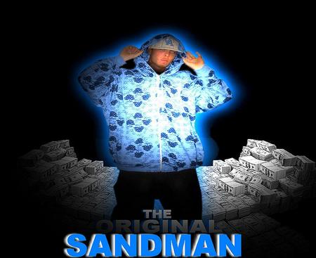 THE ORIGINAL SANDMAN MONEY WALLPAPER - money, rapper, blue, hot, band, myspace, dark, music, black, the original sandman, rap, artist