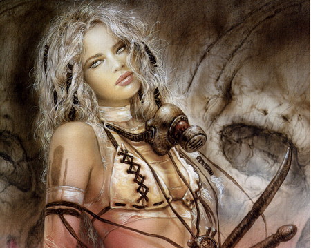 Kesane (closeup) - luis royo, sexy, gas mask, kesane