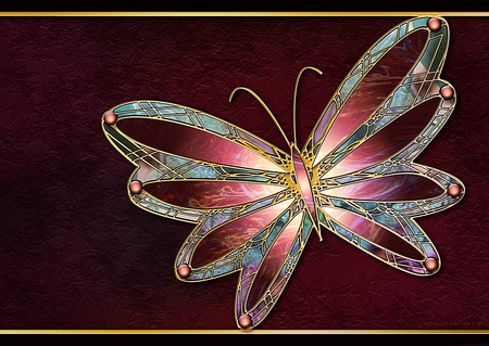 Shiny Butterfly - 3d and g, abstract