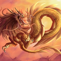 Golden Chinese Dragon: