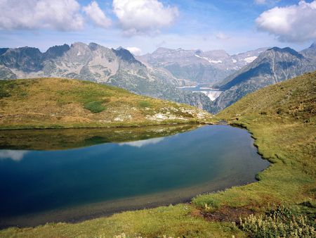 Lake Catogne Valais Switzerland - lake, landscape, mountain