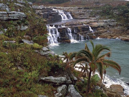 Mkambati Nature Reserve Pondoland Coast South Africa - waterfalls, mountain