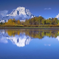 Mount Moran Reflected in the Snake River Grand Teton National Park Wyoming