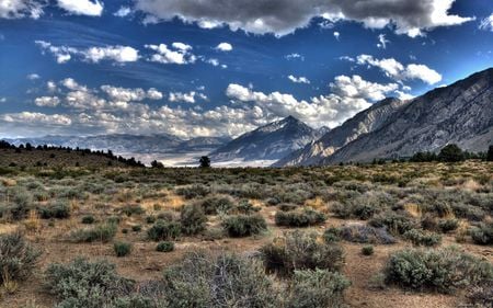 mountains - landscape, mountain, sky