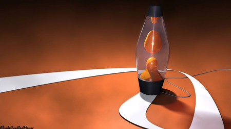 Lava Lamp - lava, lamp, old school, orange