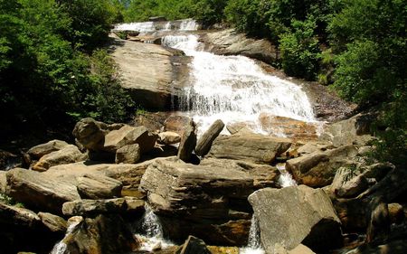 smoky fall  - waterfalls, mountain