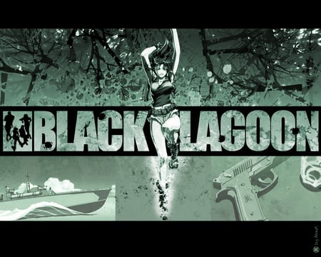 Black lagoon  - cool, artwork, anime, abstract, girl, revy, erotic, sexy, black lagoon