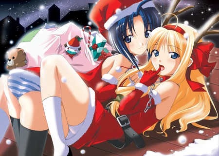 Hot Christmas - christmas, snow, anime, hot