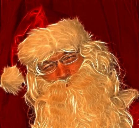 Santa - abstract, santa, fractal