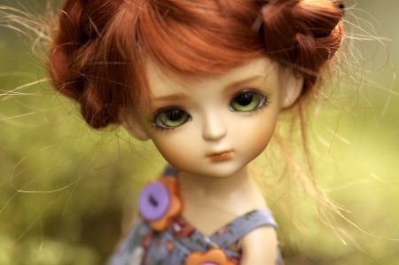 Doll - redhead, girl, cute, eyes, toy, doll