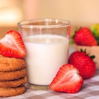 Strawberries Cookies And Milk