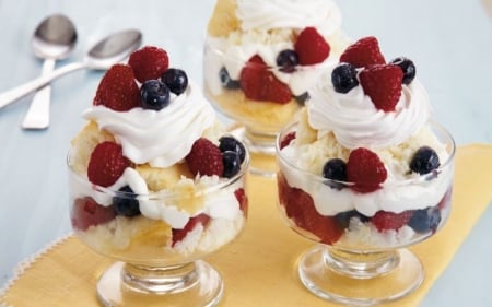 Three Berry Trifle - Berries, Dessert, Three, Trifle, Fruit