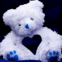 Blue Heart Happy Teddy Day