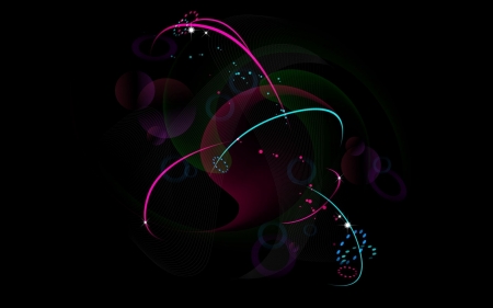 Abstract - abstract, black, luminos, pink