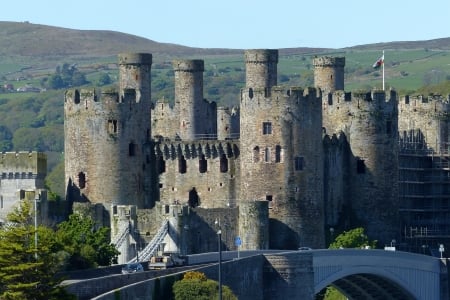 Conwy Castle, Wales - bridge, wales, castles, medieval