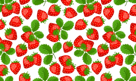 Texture - paper, summer, red, strawberry, pattern, white, fruit, leaf, texture, vara, green